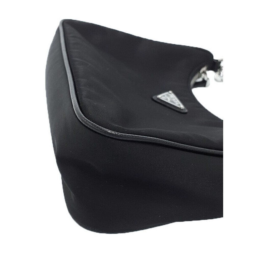 Prada ReEdition 2005 Saffiano Leather Chain Shoulder Bag Black - Picture 7 of 9